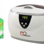 DB-Tech Sonic Sanitize Professional Ultrasonic Digital Denture Cleaning Machine – Cleans Dentures, Bite Plates or Retainers + Plus 108 Polident Double Action 3 Minute Anti-Bacterial Denture Cleanser Tablets