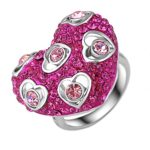 RI06023C1-7 “Romantic Rose” Austrian Crystal 18K Ring