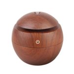 Vintage USB Essential Oil Aroma Diffuser Ultrasonic Humidifier Air Purifier Mist Atomizer – Brown Wooden Grain, 95X100mm