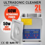 OrangeA Ultrasonic Cleaner Ultrasonic Cleaner Solution Heated Ultrasonic Cleaner 2L for Jewelry Watch Cleaning Industry Heated Heater Commercial Grade (2 Liter)
