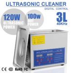 HappyBuy Ultrasonic Cleaner 3L Large Commercial Ultrasonic Cleaner Stainless Steel Ultrasonic Cleaner With Heater And Digital Control Ultrasonic Cleaner Solution Heated With Jewelry