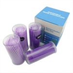 400 PCS of Purple Disposable Micro Applicator Brush Bendable