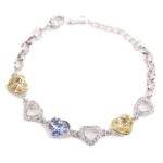 BL-020282C6 Alloy Korean Version Heart-Shaped Inlaid Crystal Women’s Bracelet