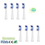 Amaxom Premium Replacement Toothbrush Heads for Braun Oral B Pulsonic (SR32-4),8 Count(2-pack).