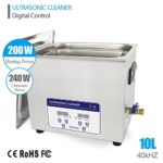 eRoad industrial 10L Professional Stainless Steel Ultrasonic Cleaner with Drain valve Hospital Home Industrial Auto Engine Parts Cleaning