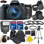 Canon EOS Rebel T6s 24.2MP EF-S 18-55mm IS STM Digital SLR Kit +2pc 16GB High Speed Memory Cards +Memory Card Reader +4pc Macro Close Up Lens +UV Filter +Professional Tripod – International Version