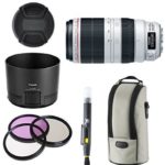 Canon EF 100-400mm f/4.5-5.6L IS II USM Lens for Canon SLR Cameras + 3pc Filter Kit + Lens Hood + Deluxe Lens Pouch + Cap Keeper + Lens Cleaning Pen Accessory Bundle Kit