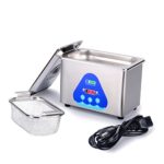 Digital Ultrasonic Jewelry Cleaner – DK Sonic 800ml 42KHz Sonic Eyeglass Cleaner with Digital Timer Basket for Parts Denture Gun Blades Ring Injector Glasses Circuit Board Retainer