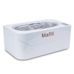 mafiti Ultrasonic Jewelry Cleaner Machine 400ml(13 oz) Small Household for Cleaning Eyeglasses, Rings, Dentures Necklaces Watches Coins Mini Portable White