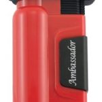 Blazer Ambassador Butane Refillable Torch Lighter, Red