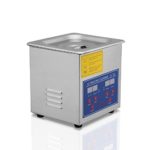BestEquip Ultrasonic Cleaner Stainless Steel 1.3 L Commercial Ultrasonic Cleaner 60W Ultrasonic Power Ultrasonic Cleaner Heater Digital Timer and Temperature Display(1.3 L)