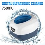 Floureon 750 Milliliter Jewelry Cleaner 5 Timer Setting 8mins Longer LED Auto Shut Off Ultrasonic Cleaner for Polishing Jewelry Rings Necklace Eyeglass Watches Razors Denture Coins Parts(40W,42KHz)