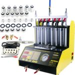 AUTOOL CT200 Petrol 6 Cylinder Car Motorcycle Fuel Injector Ultrasonic Cleaner & Tester Fuel Injection Leakage/Blocking Testing Machine Tool Kit 110V/220V (CT200 Unit)