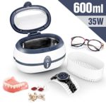 Uten Ultrasonic Cleaner Ultra Sonic Jewellery Cleaner with Cleaning Dentures Jewelry Glasses Watch Metal Coins (600 ml)