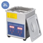 CO-Z 2L Professional Ultrasonic Cleaner with Digital Timer&Heater for Cleaning Jewelry Glasses Watch Dentures Small Parts Circuit Board Dental Instrument, Commercial Electric Ultrasound Clean Machine