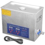 6 Liter Stainless Steel Digital Ultrasonic Cleaner w/ Basket & Drainage System for Jewelry Glasses Timepieces Stationery Metal Articles Metal Dishware