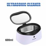 GT SONIC Ultrasonic Cleaner 600ml Jewelry Cleaner 5 Mins Auto Timmer Professional Cleaning Machine for Jewelry Rings Necklace Watches Glasses Razor Blades Dentures Coins (42KHz, 35W) (Black)