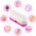 Ultrasonic Cleaner, Myriann Mini Cleaning Machine 300ml Tank for Jewelry Eyeglass Watches Business Commercial Home Use (Pink)