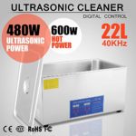 OrangeA Ultrasonic Cleaner Ultrasonic Cleaner Solution Heated Ultrasonic Cleaner 22L for Jewelry Watch Cleaning Industry Heated Heater with Drainage System (22 Liter)
