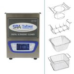 SRA TruPower UC-20D-PRO Professional Ultrasonic Cleaner, 2 Liter Capacity with LCD Display, Sweep/Degas, Adjustable Power, Sleep Function, 2 Baskets, Wire Ring Rack and Wire Beaker Holder