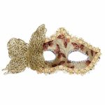 Gold Happy New Girls Women Halloween Parties Masks Sexy Lady Butterfly Lace Masks Eyewear for Masquerade Parties Fancy Dress Costume