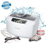 Ultrasonic Cleaner Professional Industrial Heated Ultrasonic Cleaners with Digital Timer for Jewelry Eyeglasses Lenses Necklaces Watches Rings Denture Coins, 2.6Qt/2.5L (Gray)