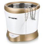 GT SONIC Ultrasonic Cleaner 1L Jewelry Cleaner Tea Coffee Cups Ultrasonic Cleaner 42,000 HZ Waves 35W Power Professional Cleaning Machine for Jewelry Ring Necklace Watches Glasses Denture Coins (Gold)