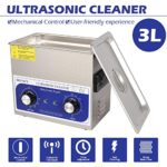 ROVSUN 3L Ultrasonic Cleaner, Professional Sonic Cleaner w/Mechanical Timer Heater, Knob Control, Stainless Steel Low Noise for Cleaning Jewelry, Rings, Eyeglasses, Lenses, Dentures, Watches