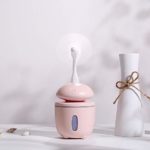 Cocal Unique Design USB LED Ultrasonic Mushroom Shape Humidifier Essential Aroma Oil Diffuser (Pink)