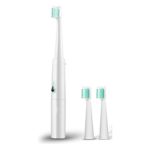 GuDoQi Electric Toothbrush Ultrasonic Vibration Toothbrush Powered by AA Battery IPX7 Water Proof Level with 3 Replacement Brush Heads