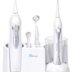 Wellness Oral Care Home Dental Center with Rechargeable Ultra Sonic Toothbrush, Irrigator Water Flosser, 8 Attachments, Lighted Mirror and Countertop Base (WE6200)