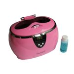 iSonic D3800A-P+1OZ Digital Ultrasonic Cleaner, Pink color with chrome plated trims, 1.3Pt/0.6L, 110V, Sample Solution Included