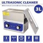 3L Ultrasonic Cleaner, Professional Sonic Cleaner w/Mechanical Timer Heater, Knob Control, Stainless Steel Low Noise for Cleaning Jewelry, Rings, Eyeglasses, Lenses, Dentures, Watches