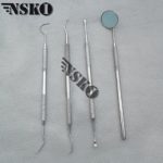 NSKI 4 PCS ONE Set with Oral Tartar Calculus Plaque Remover Tooth Scraper, Mouth Mirror & Scaler