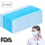 50 PCS Disposable Face Masks (3-PLY) Disposable Premium Earloop Face Masks, for Medical Grade, Surgical, Dental, Allergy,Laboratory