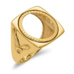 14k Yellow Gold 1/10ae Coin Band Ring Size 10.00 Fine Jewelry For Women Gift Set