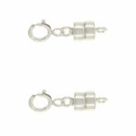 Sterling Silver 4.5 mm Magnetic Clasp Converter for Jewelry and Necklaces | Made in USA [2 Pack]