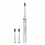 Sonic Electric Toothbrush Rechargeable Powered Toothbrush with 5 Modes and 3 Brush Heads, Electronic Toothbrush Travel Toothbrush with 2-Minute Timer, Ultra Clean Waterproof White