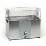 Omegasonics Ultrasonic Parts Cleaner #7950TT (Table Top) Gallons 7-3/4 Gallon, Inside Basket Dims: 18-7/8”L x 11”W x 7”D. Incls. One Gal. Soap #10 & Mesh Basket. Made in Germany, 2 Year Warranty