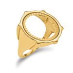 14k Yellow Gold 1/10ae Coin Band Ring Size 10.00 Fine Jewelry For Women Gift Set