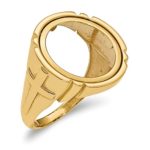 14k Yellow Gold 1/10ae Coin Band Ring Size 10.00 Fine Jewelry For Women Gift Set