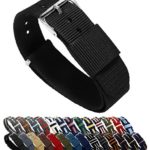 BARTON Watch Bands – Choice of Color, Length & Width (18mm, 20mm, 22mm or 24mm) – Ballistic Nylon Straps