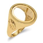 14k Yellow Gold 1/10ae Coin Band Ring Size 10.00 Fine Jewelry Gifts For Women For Her