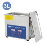 3L Ultrasonic Cleaner with Digital Timer & Heater, Professional Ultrasound Jewelry Cleaning Machine for Parts Denture Ring Watch