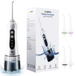 Water Flosser Professional Cordless Dental Oral Irrigator – Portable and Rechargeable IPX7 Waterproof 3 Modes Water Flossing with Cleanable Water Tank for Home and Travel, Braces & Bridges Care