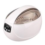 QUARKJK Mini Ultrasonic Cleaner Machine 0.75L Jewelry Glasses Dentures CD DVD Ring Necklace Household Ultrasound Degreasing Tanks,White