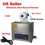 110V Digital Ultrasonic Gum Record Automatic Cleaner Liftable 6pc Records Vinyl Cleaning Machine