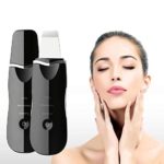 CGBF-Facial Skin Scrubber Facial Cleansing Brush Ultrasonic Blackhead Remover Spatula Exfoliating Pore Cleaner Vibration Lifting Face Deep Cleaning Moisturizing Beauty Device,Black