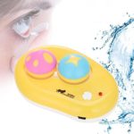 Automatic Contact Lens Washer Cleaner Case, Contact Lens Container Cute Mashroom, USB Charge