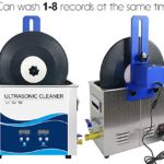 Ultrasonic Cleaner Bath 6.5L 180W Vinyl Records Washer with Multi-Color Alloy Lifter Bracket (Blue Bracket 6.5L)